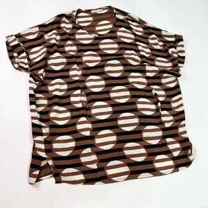 Masai Galene Tunic Top Womens Chestnut Brown Medium Mized Pattern In-Seam Pocket